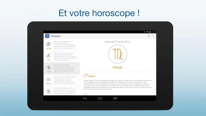 20 Minutes pour Tablette android App screenshot 3
